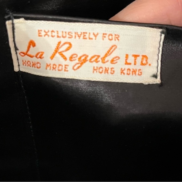 Vintage La Regale Ltd Nlack Beaded Sequined Satin Evening Clutch Bag Hong Kong - Picture 9 of 11